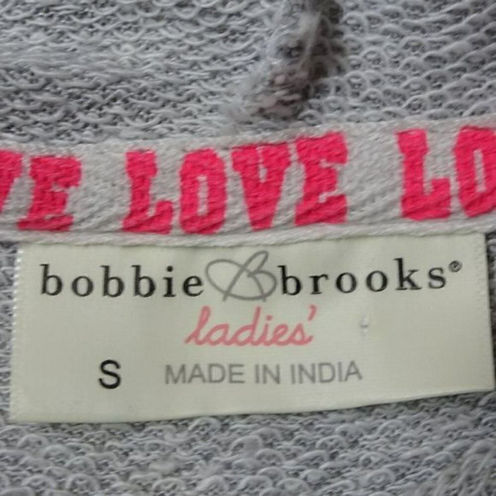 Bobbie Brooks "Love" Gray Sweatshirt Small - Picture 4 of 6